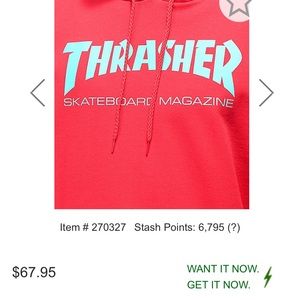 Red and Blue Thrasher hoodie